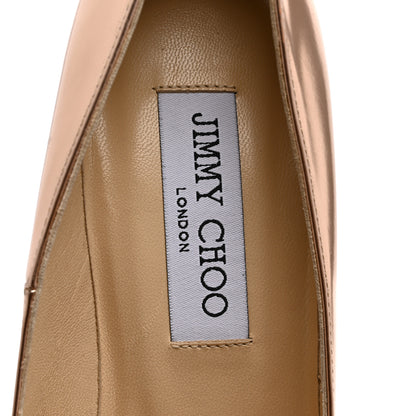 Jimmy Choo Metallic Mirror Calfskin Pointy Toe Abel Pumps 37 Blush 8 of 9