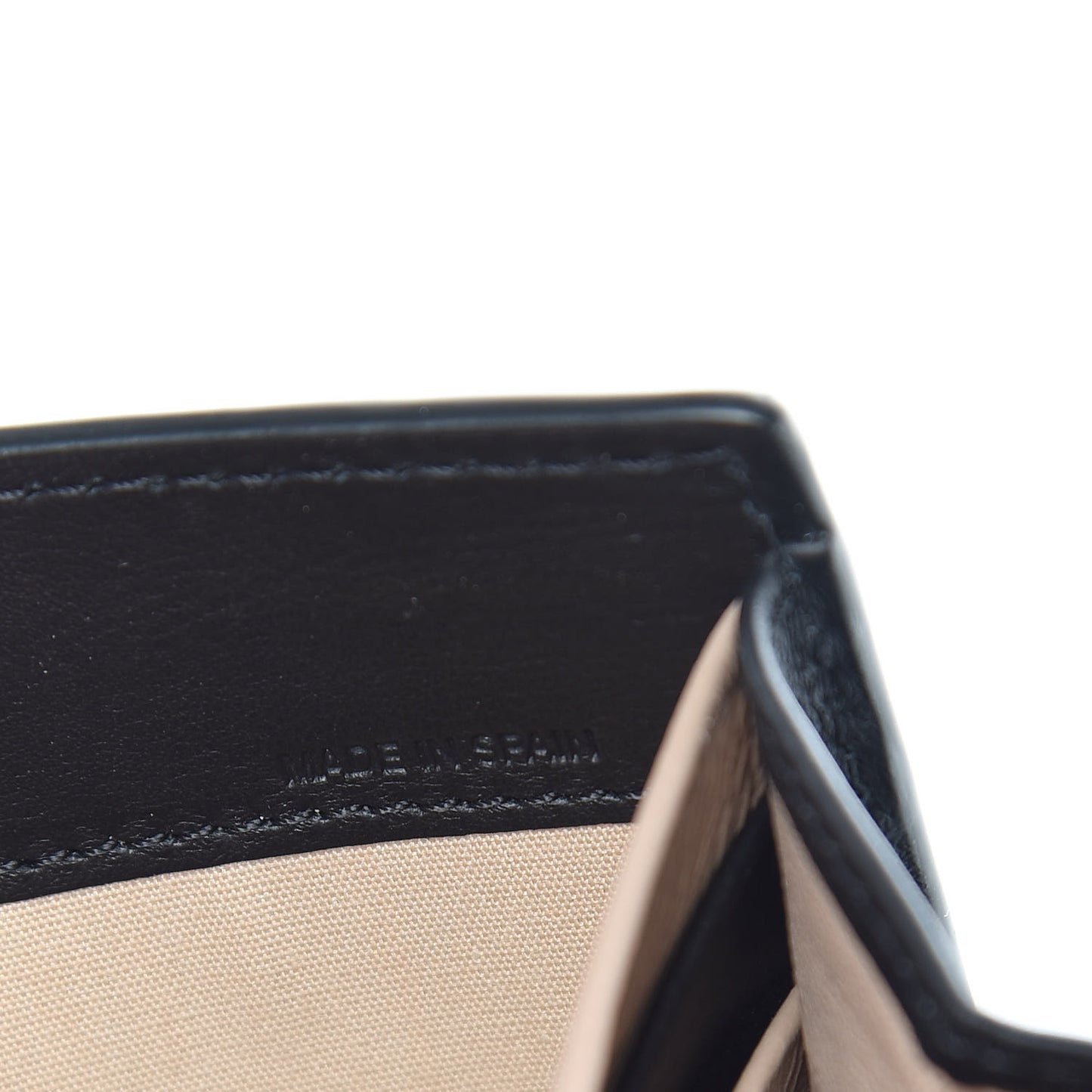 Suede Calfskin Faye Wallet Black