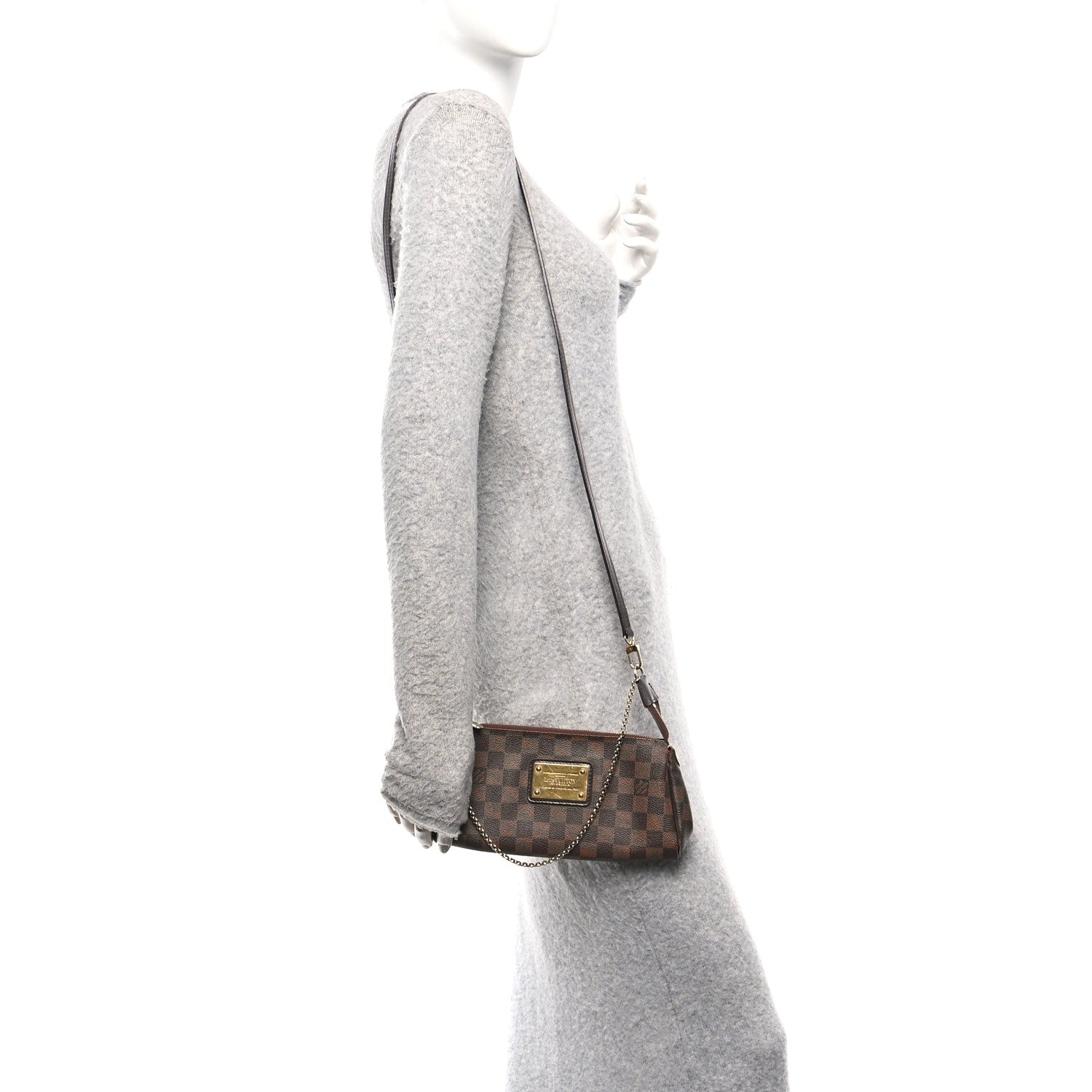 Louis Vuitton Damier Ebene Eva Clutch 2 of 12