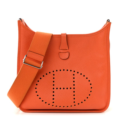 Hermes Taurillon Clemence Evelyne III PM Orange 1 of 9