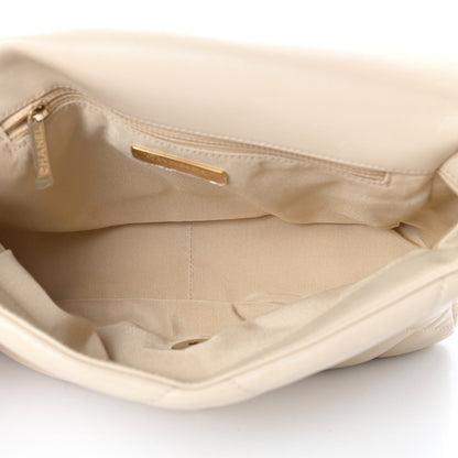 Chanel Lambskin Quilted Medium Chanel 19 Flap Beige 5 of 10