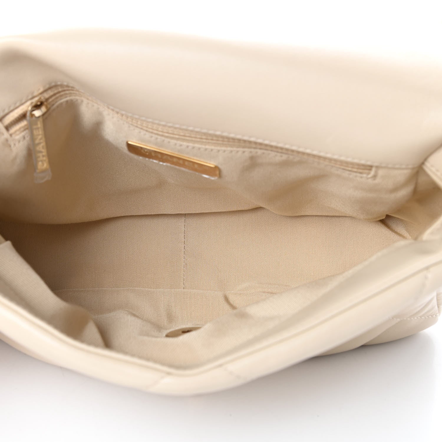 Chanel Lambskin Quilted Medium Chanel 19 Flap Beige 5 of 10