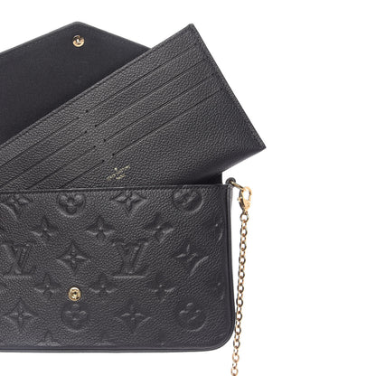 Louis Vuitton Empreinte Pochette Felicie Chain Wallet Black 6 of 10