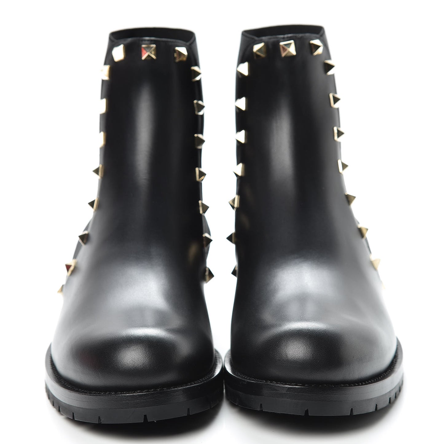 Calfskin Rockstud Beatle Chelsea 20mm Ankle Boots 41 Black
