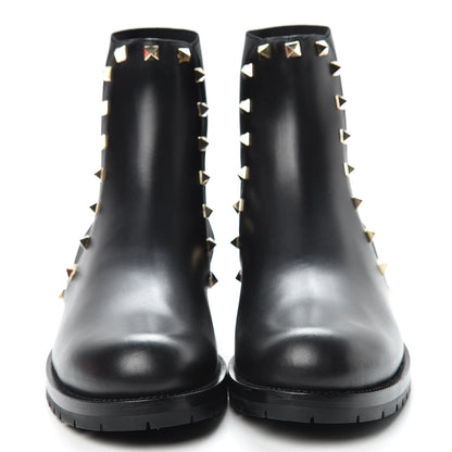 Valentino Garavani Calfskin Rockstud Beatle Chelsea 20mm Ankle Boots 41 Black 2 of 9