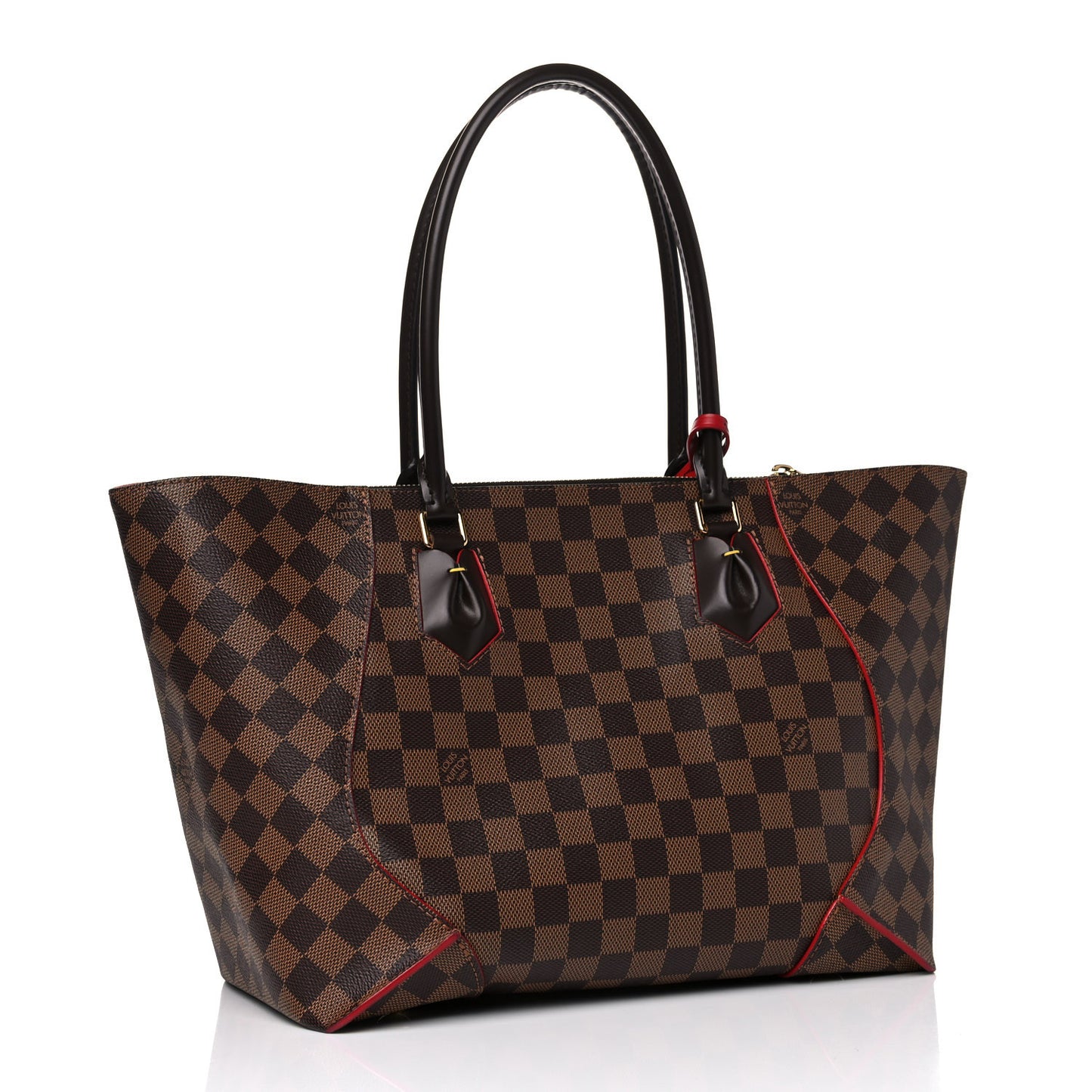 Damier Ebene Caissa Tote MM Cherry