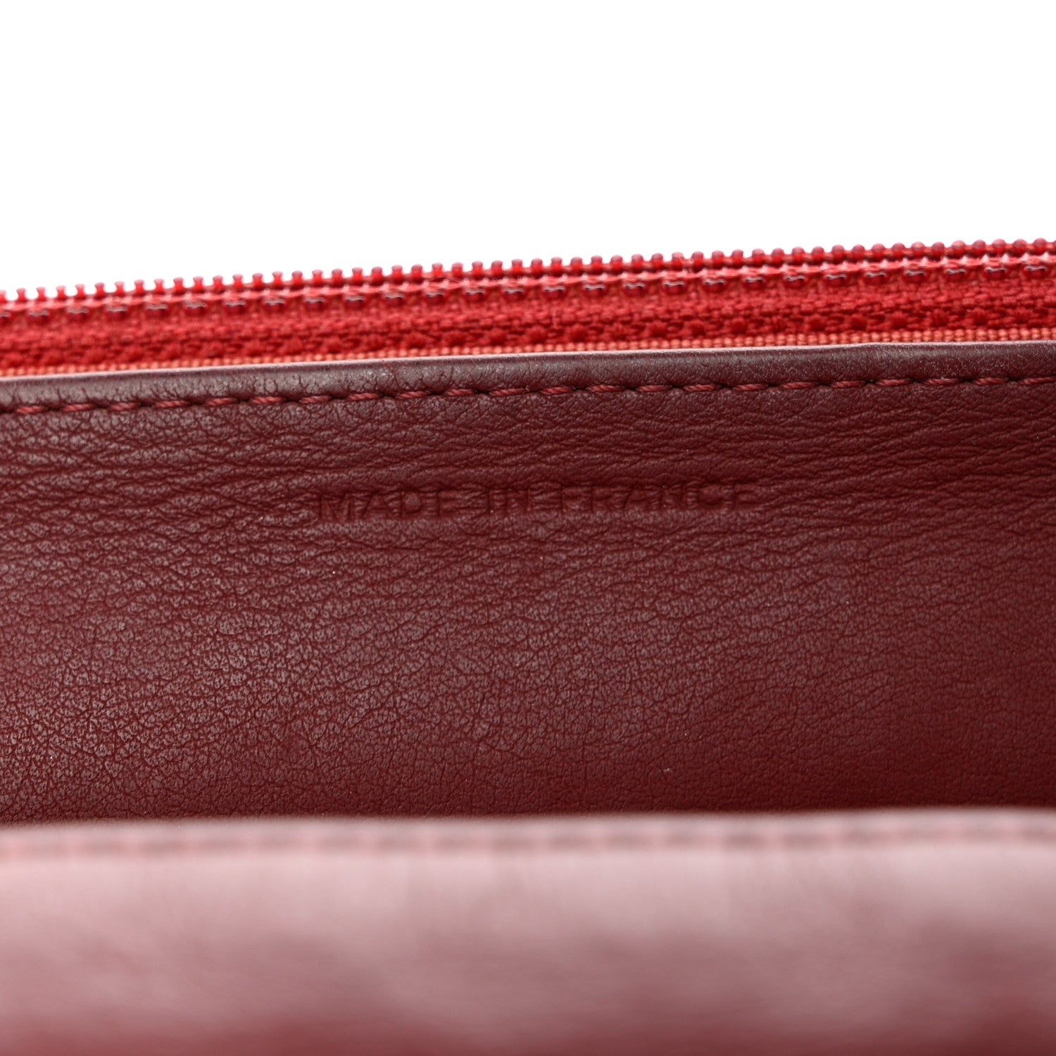 Chanel Aged Calfskin Quilted Wallet On Chain WOC Burgundy 6 of 11