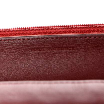 Chanel Aged Calfskin Quilted Wallet On Chain WOC Burgundy 6 of 11