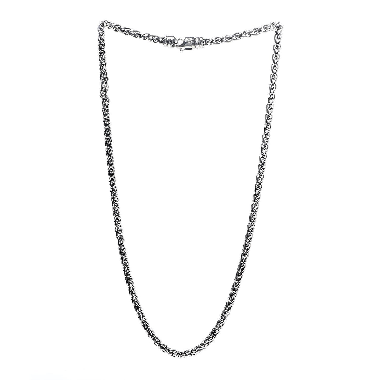 Sterling Silver 4mm Wheat Chain Necklace