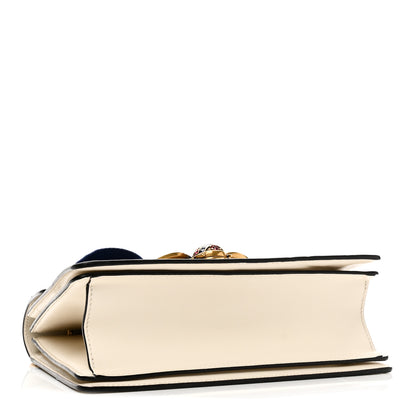 Gucci Calfskin Sylvie Web Small Queen Margaret Top Handle Bag White 4 of 10