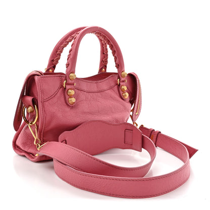 Balenciaga Agneau Giant 12 Gold Hardware Mini City Rose Bombon Raspberry 4 of 12