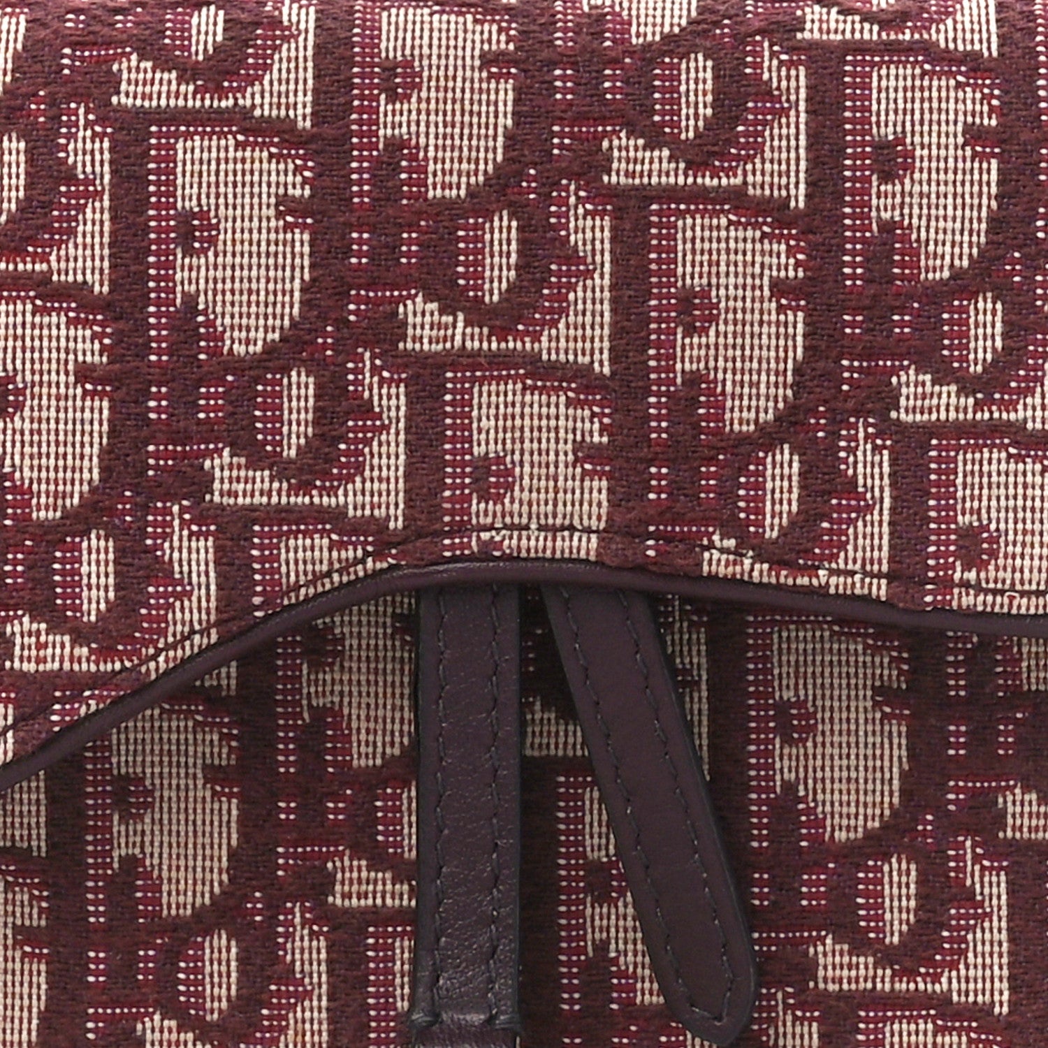 Christian Dior Oblique Saddle Belt Bag Bordeaux 9 of 11