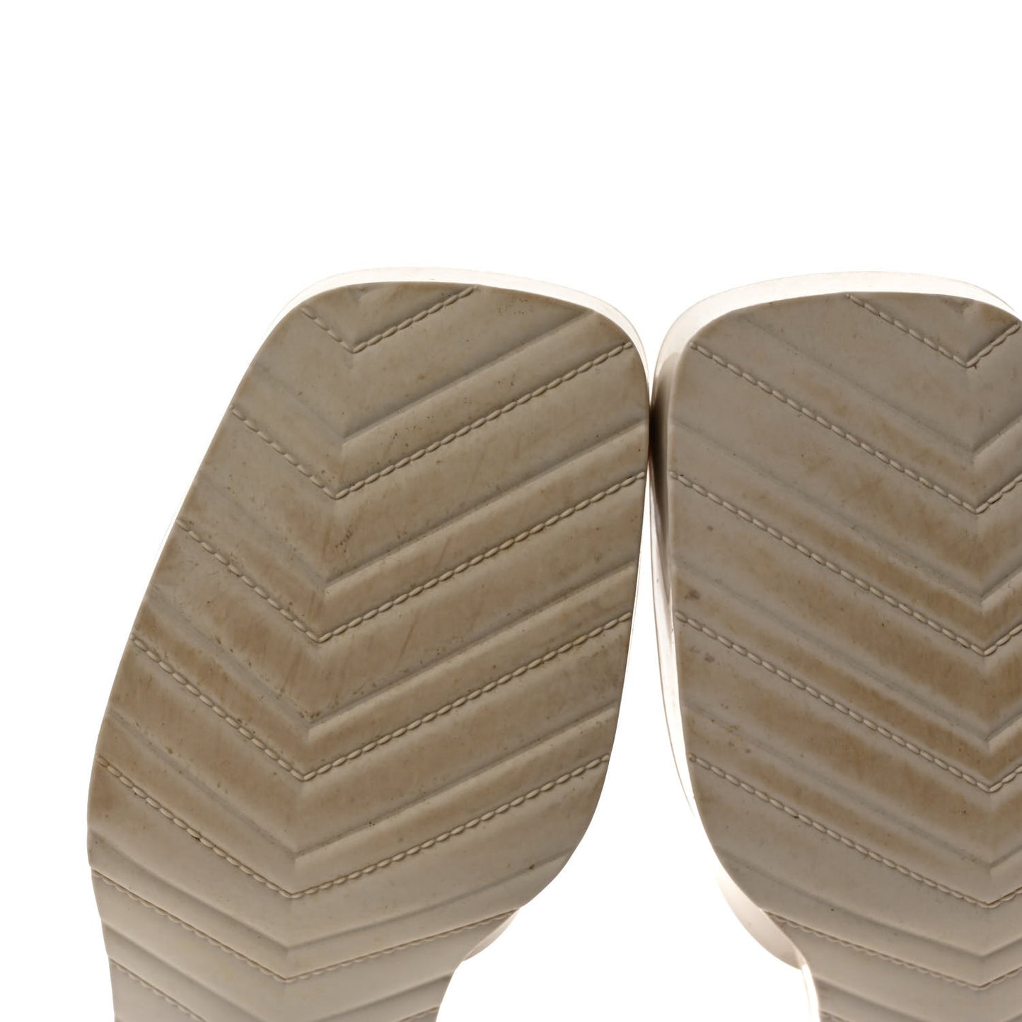 Rubber Gucci Logo Womens Platform 20/60mm Slide Sandals 39 Mystic White