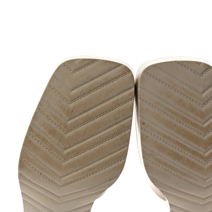 Gucci Rubber Gucci Logo Womens Platform 20/60mm Slide Sandals 39 Mystic White 9 of 10