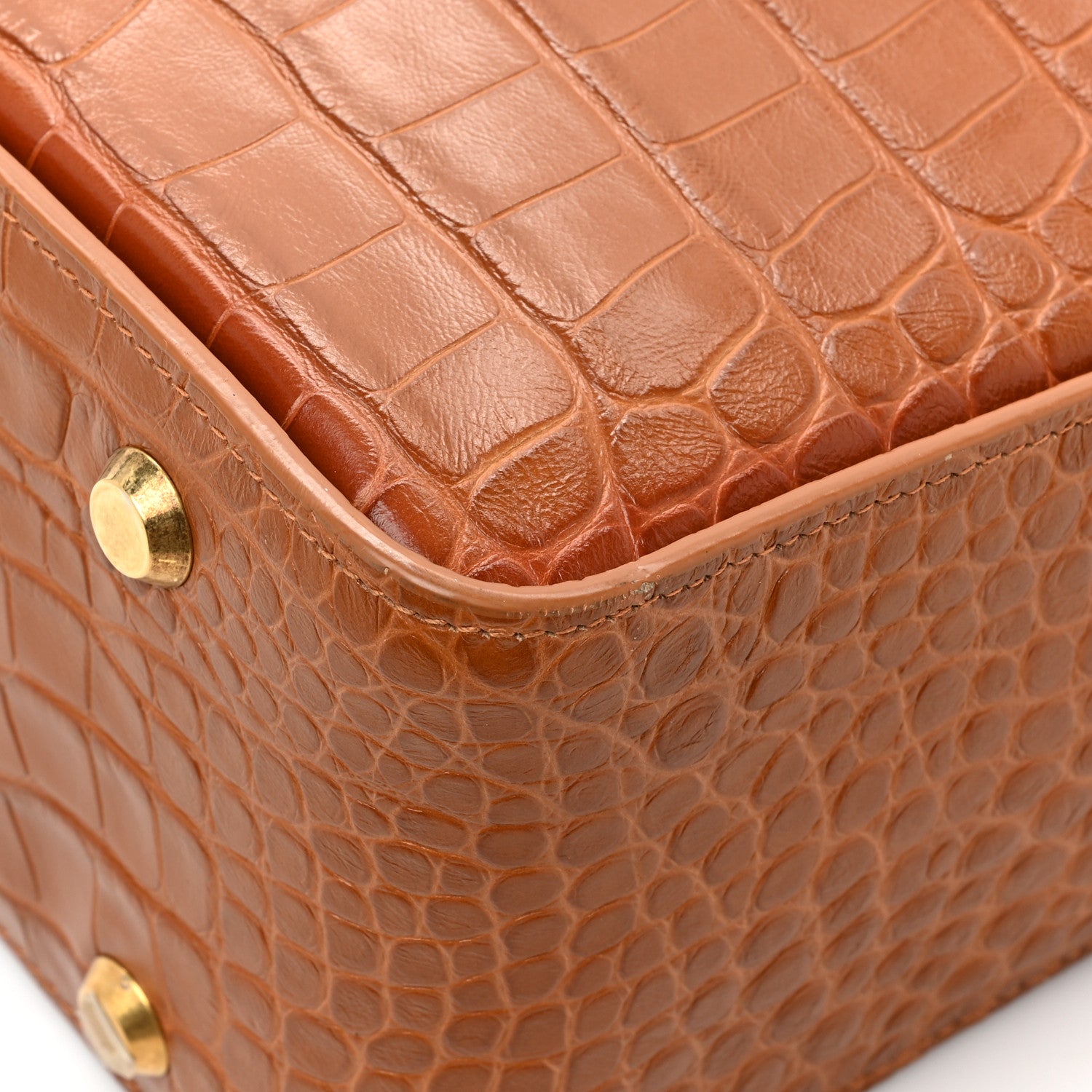 Balenciaga Extra Supple Calfskin Crocodile Embossed Small Tool 2.0 North-South Tote Camel 18 of 20