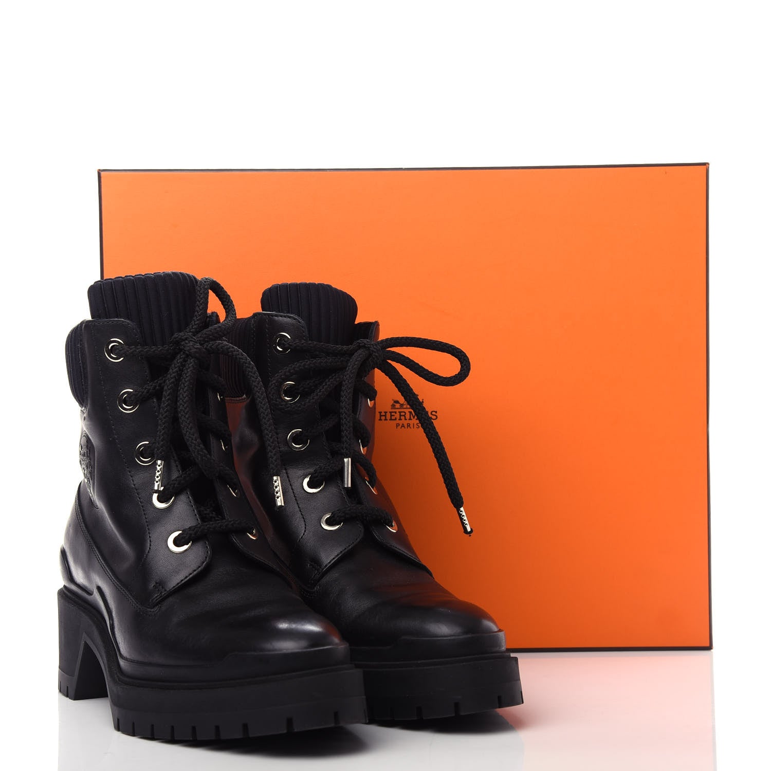 Hermes Calfskin Still Ankle Boots 37 Black 11 of 11