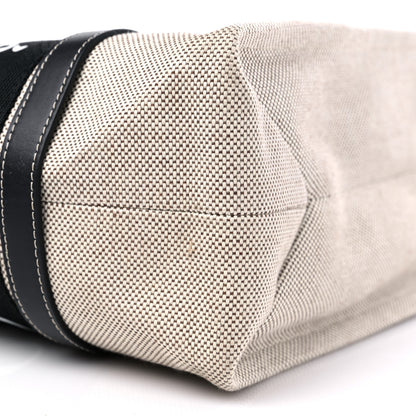 Chloe Cotton Calfskin Medium Woody Ribbon Tote Black Blue 9 of 11