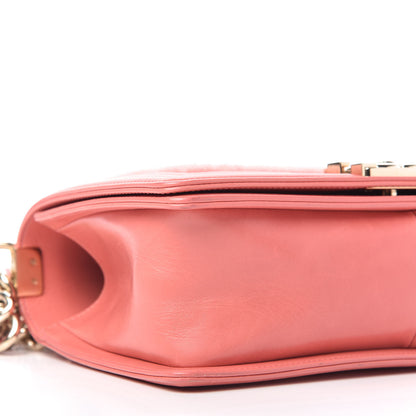 Chanel Shearling Sheepskin Medium Boy Flap Pink 6 of 10