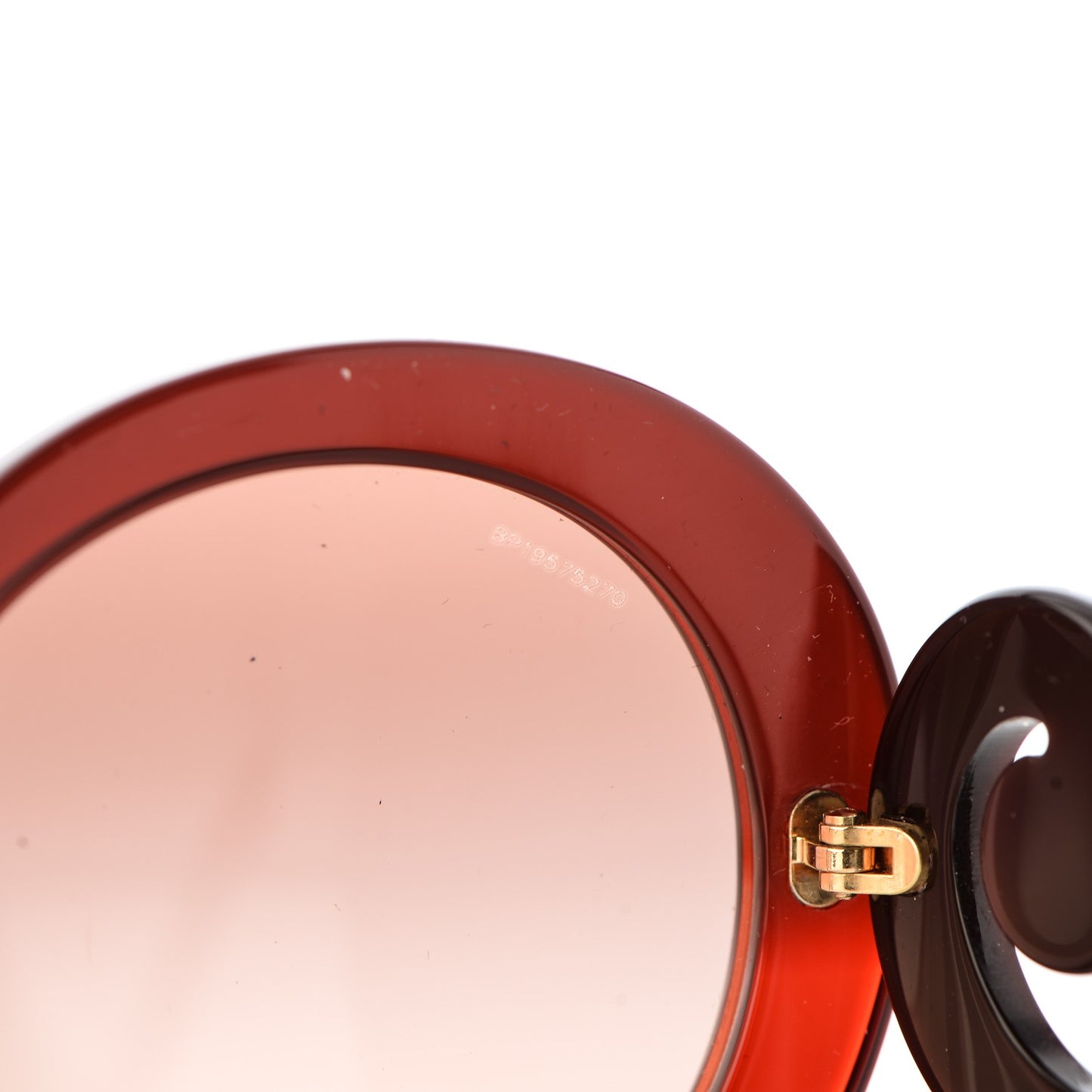 Round Baroque Sunglasses SPR 27N Burgundy