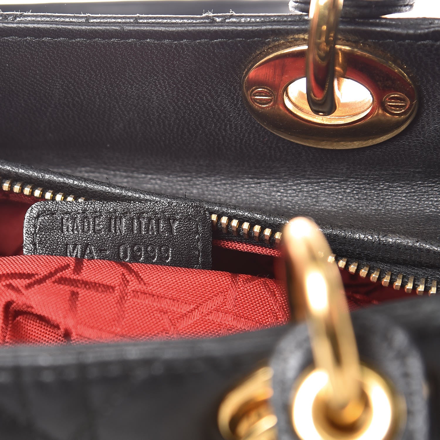 Christian Dior Lambskin Cannage Large Lady Dior Black 7 of 13