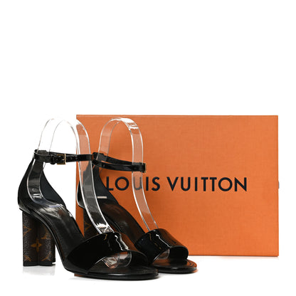 Louis Vuitton Patent Monogram Silhouette Sandals 36 Black 13 of 13