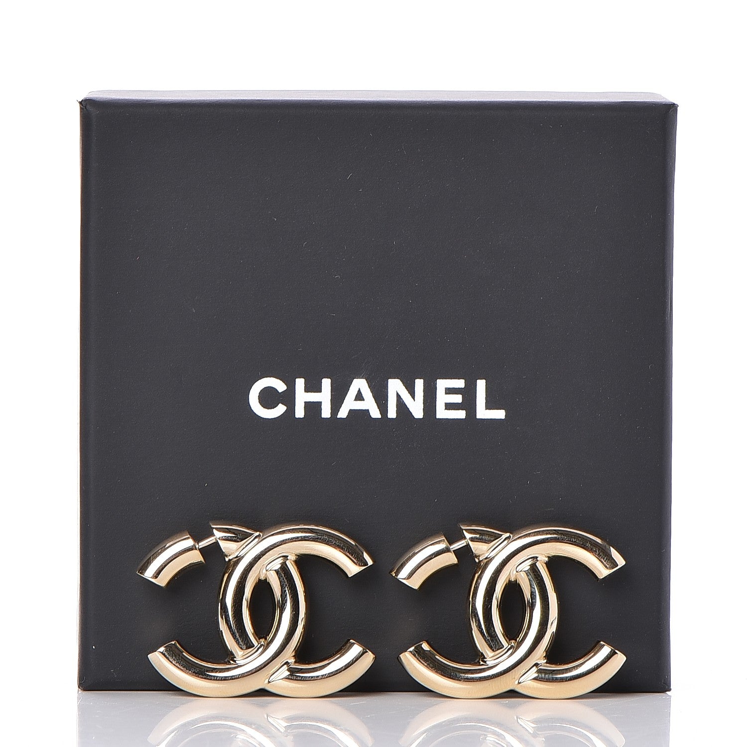Chanel Metal CC Earrings Gold 5 of 5