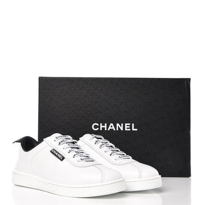Chanel Calfskin CC Sneakers 39 White 8 of 8