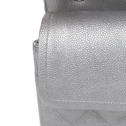 Chanel Metallic Caviar Quilted Jumbo Double Flap Silver 11 of 13