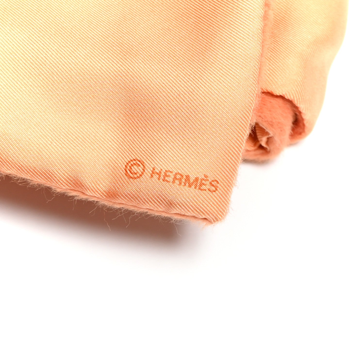Hermes Silk Angora Snowflakes Scarf Orange 7 of 8
