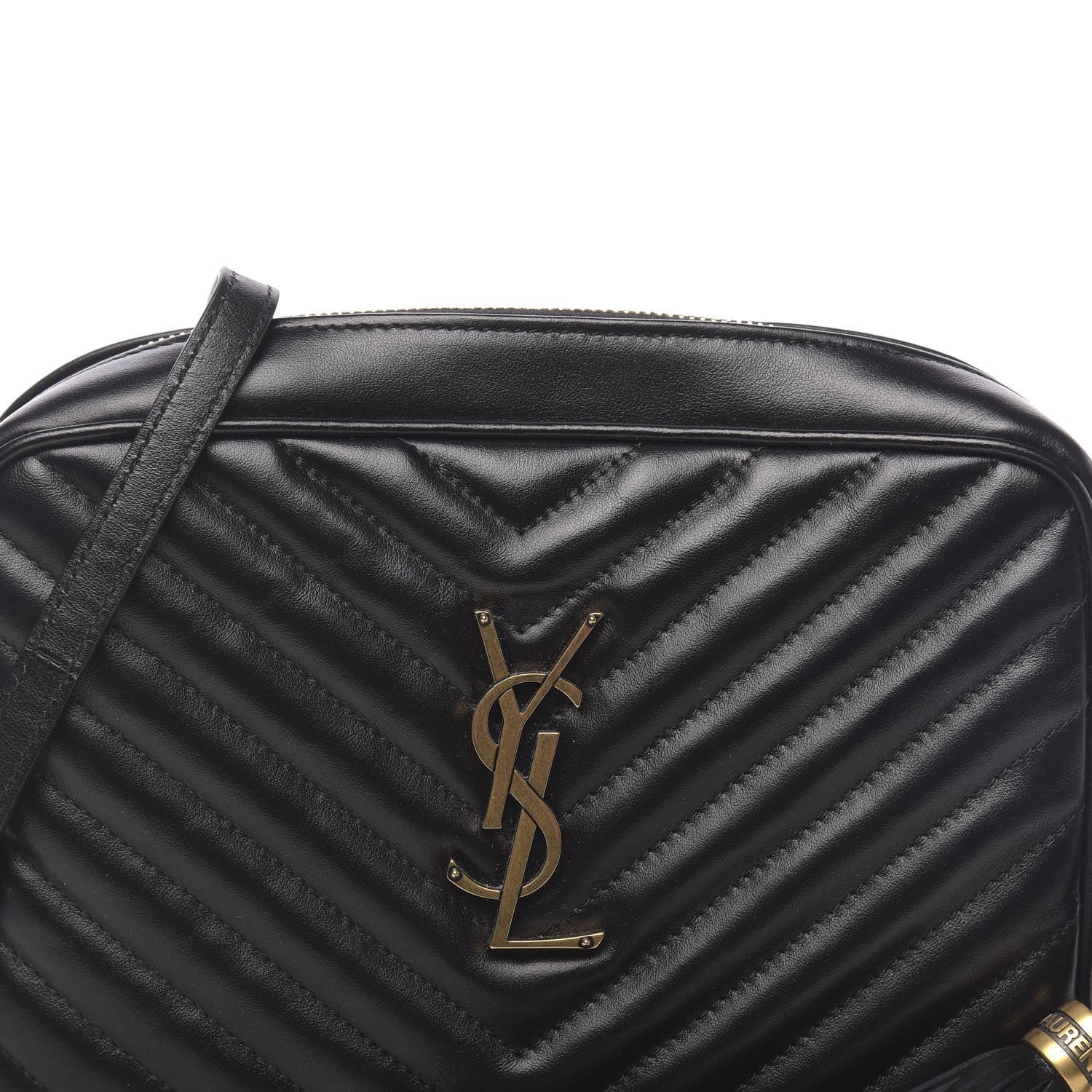 Saint Laurent Calfskin Matelasse Monogram Lou Camera Bag Black 10 of 10