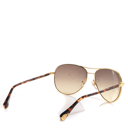 Louis Vuitton Conspiration Pilote Sunglasses Z0164U Gold 2 of 6
