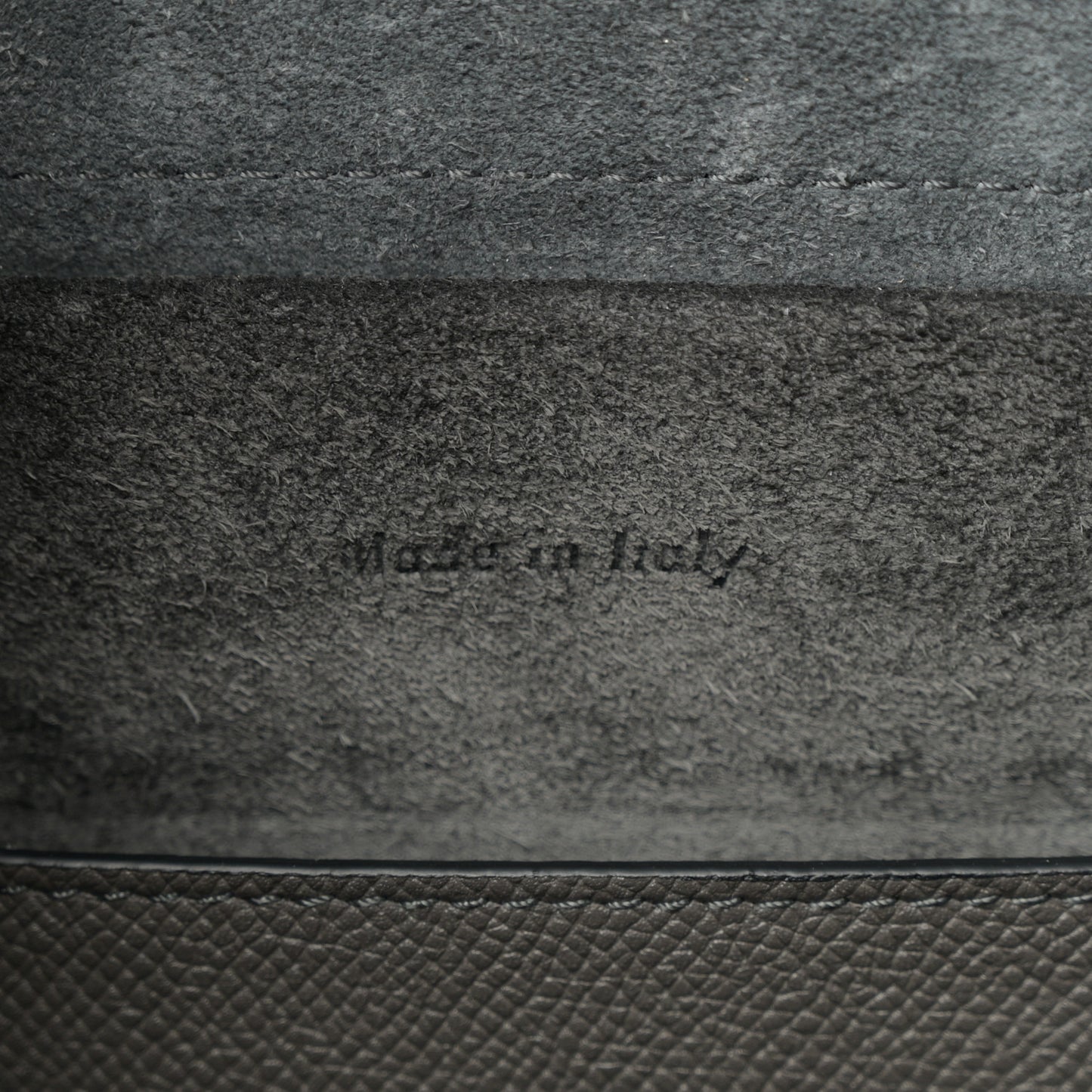 Grained Calfskin Micro Belt Bag Grey