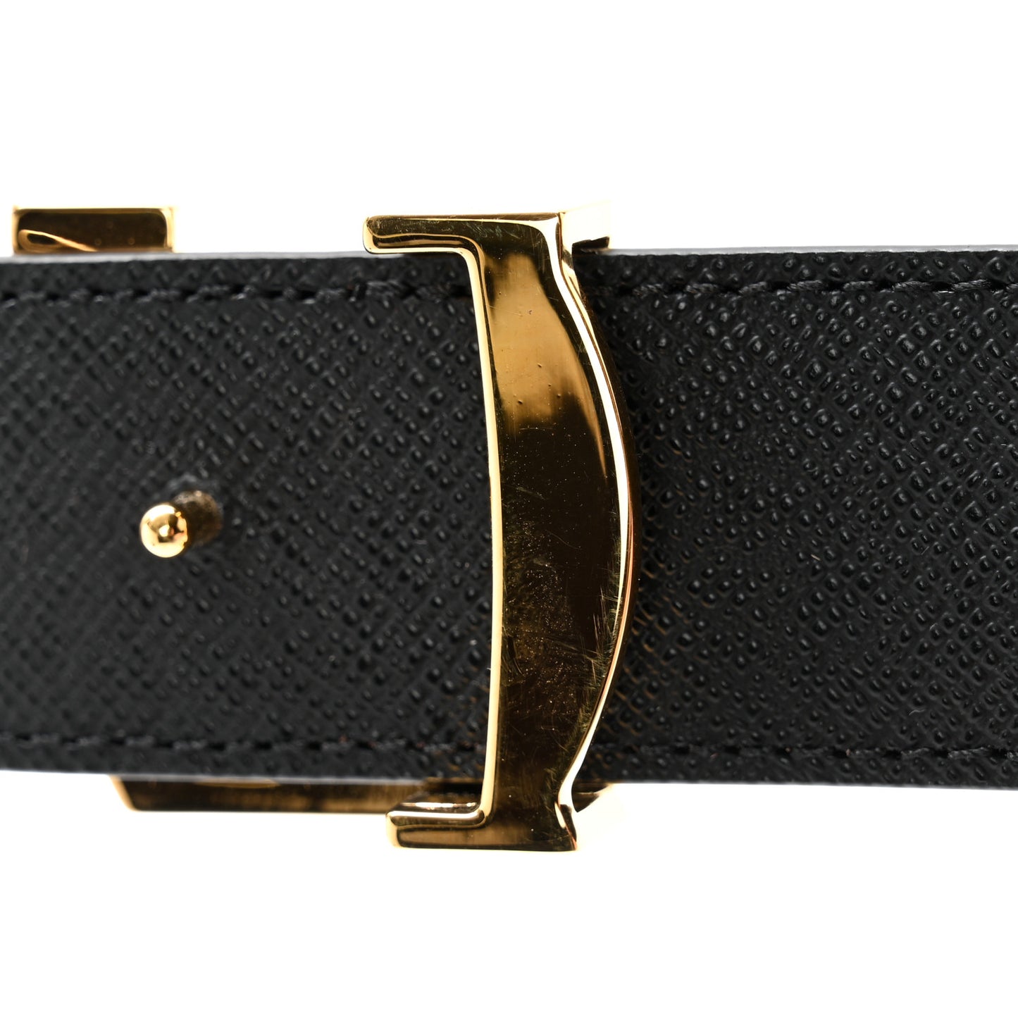 Calfskin Monogram 30mm LV Initiales Reversible Belt 90 36 Black