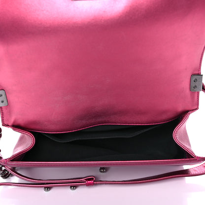 Chanel Metallic Patent Calfskin Quilted Medium Boy Flap Pink 5 of 18