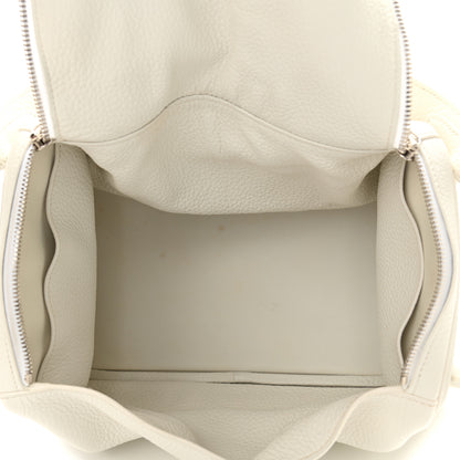 Hermes Taurillon Clemence Lindy 30 White 5 of 12