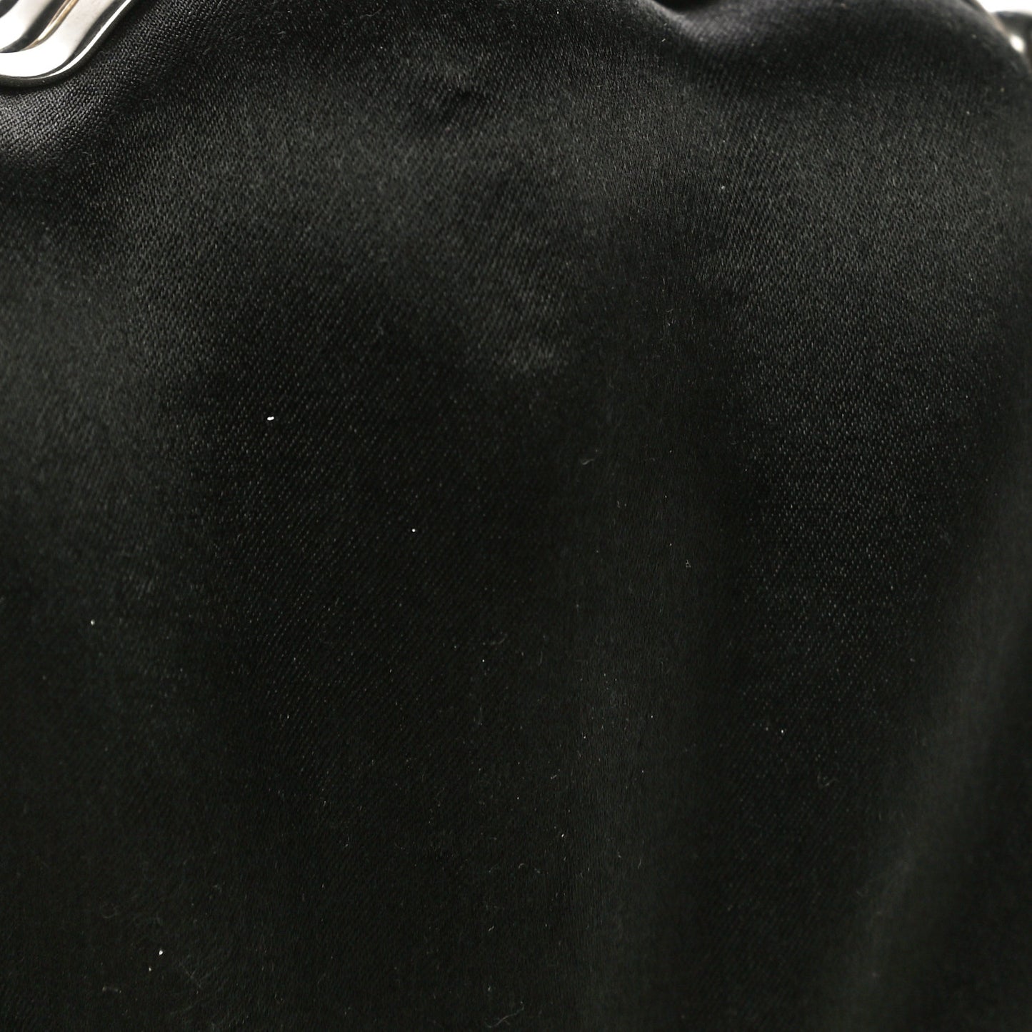 Satin Pearl Shell Clutch Bag Black