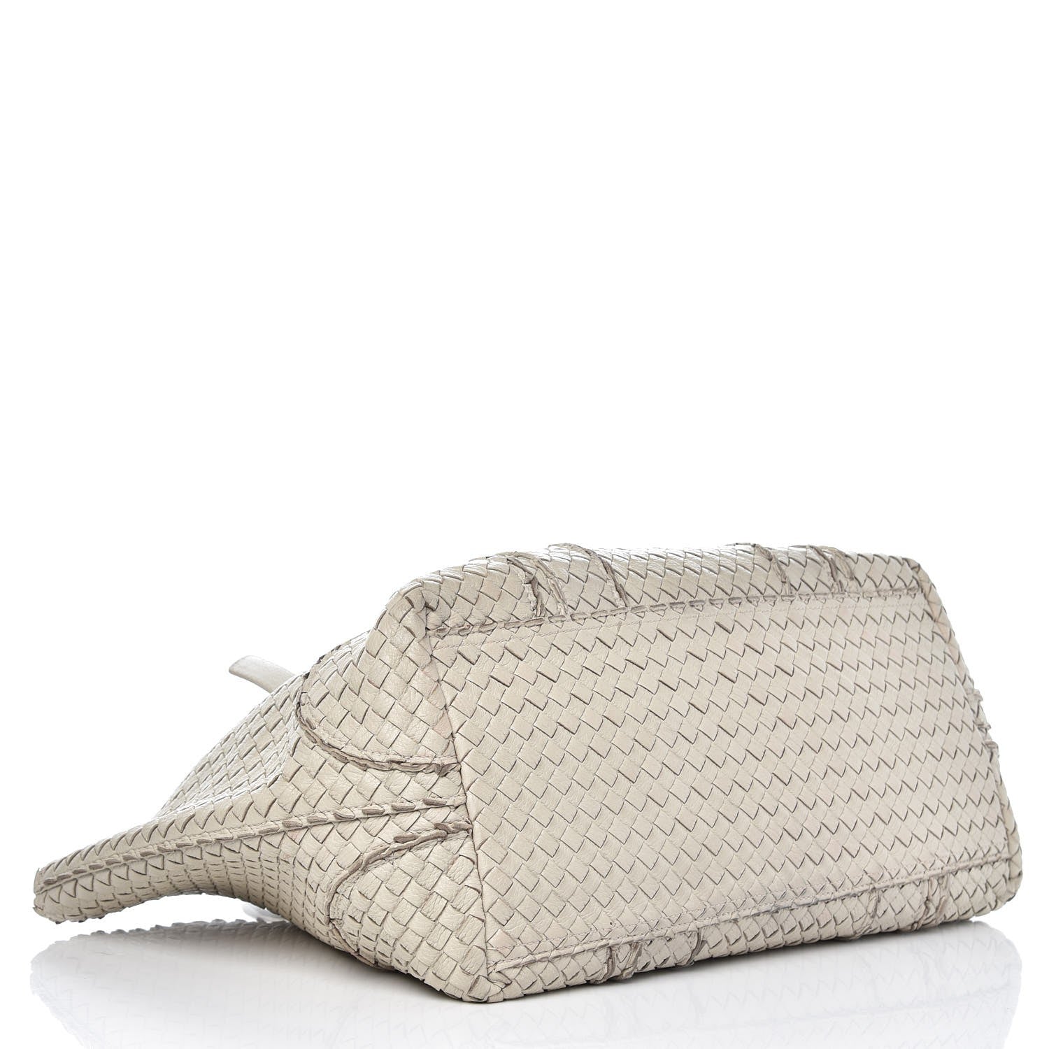 Bottega Veneta Chevre Intrecciato Buckle Tote Limo 4 of 12