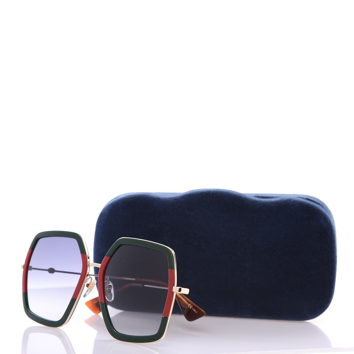 Gucci Square Frame Web GG0106S Sunglasses Tortoise 8 of 8