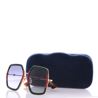 Gucci Square Frame Web GG0106S Sunglasses Tortoise 8 of 8