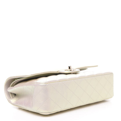 Chanel Iridescent Lambskin Quilted Medium Double Flap Ivory 4 of 12