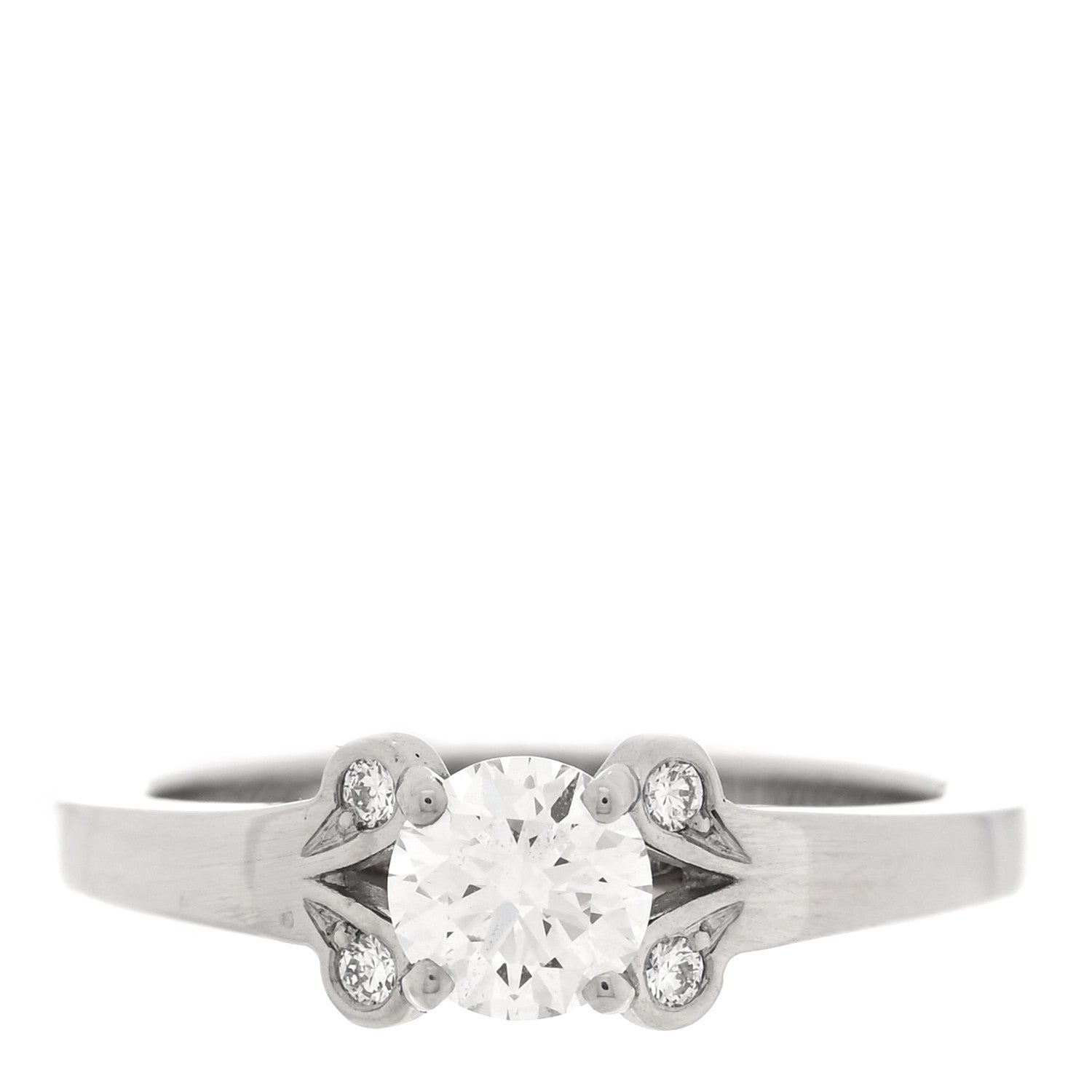 Cartier Platinum Diamond .40ct Ballerine Solitaire Engagement Ring 46 3.75 1 of 5