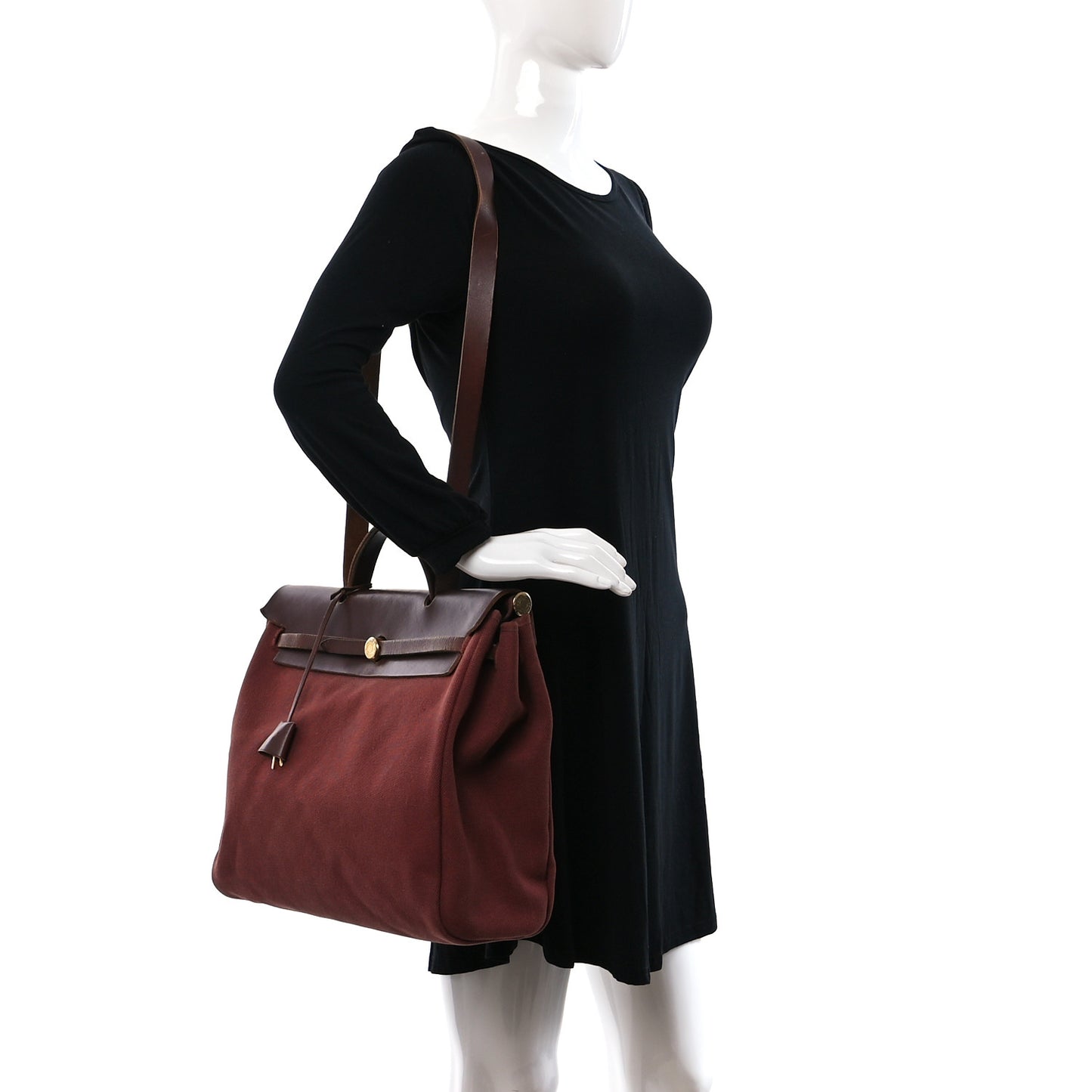 Toile Calfskin Herbag 39 GM Rouge H