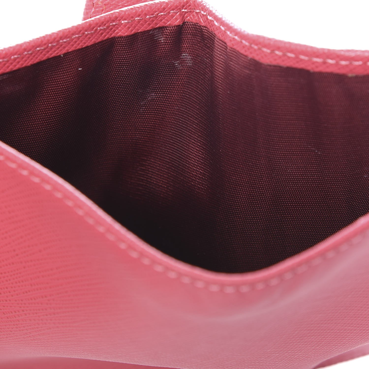 Prada Saffiano Metal Bi-Fold Wallet Peonia 6 of 8