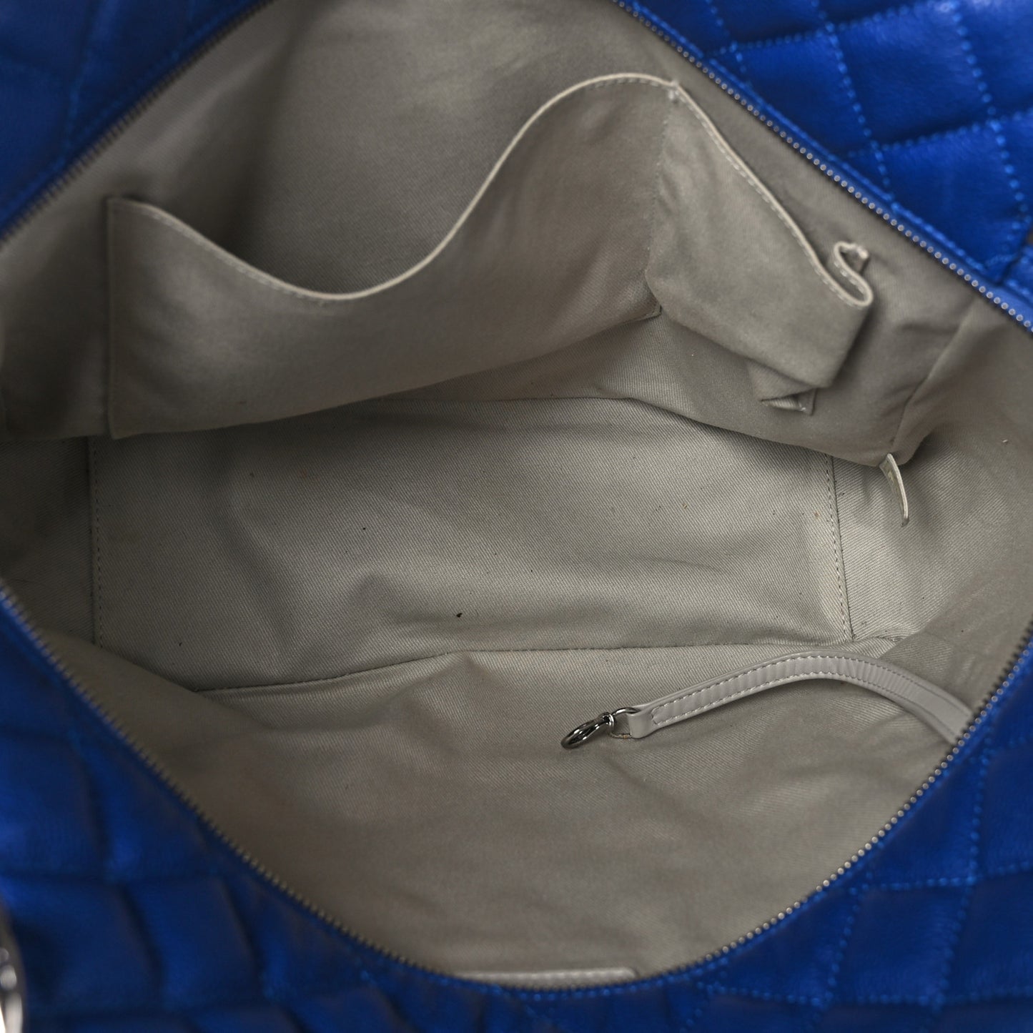 Caviar Quilted Easy Zip Flap Tote Blue