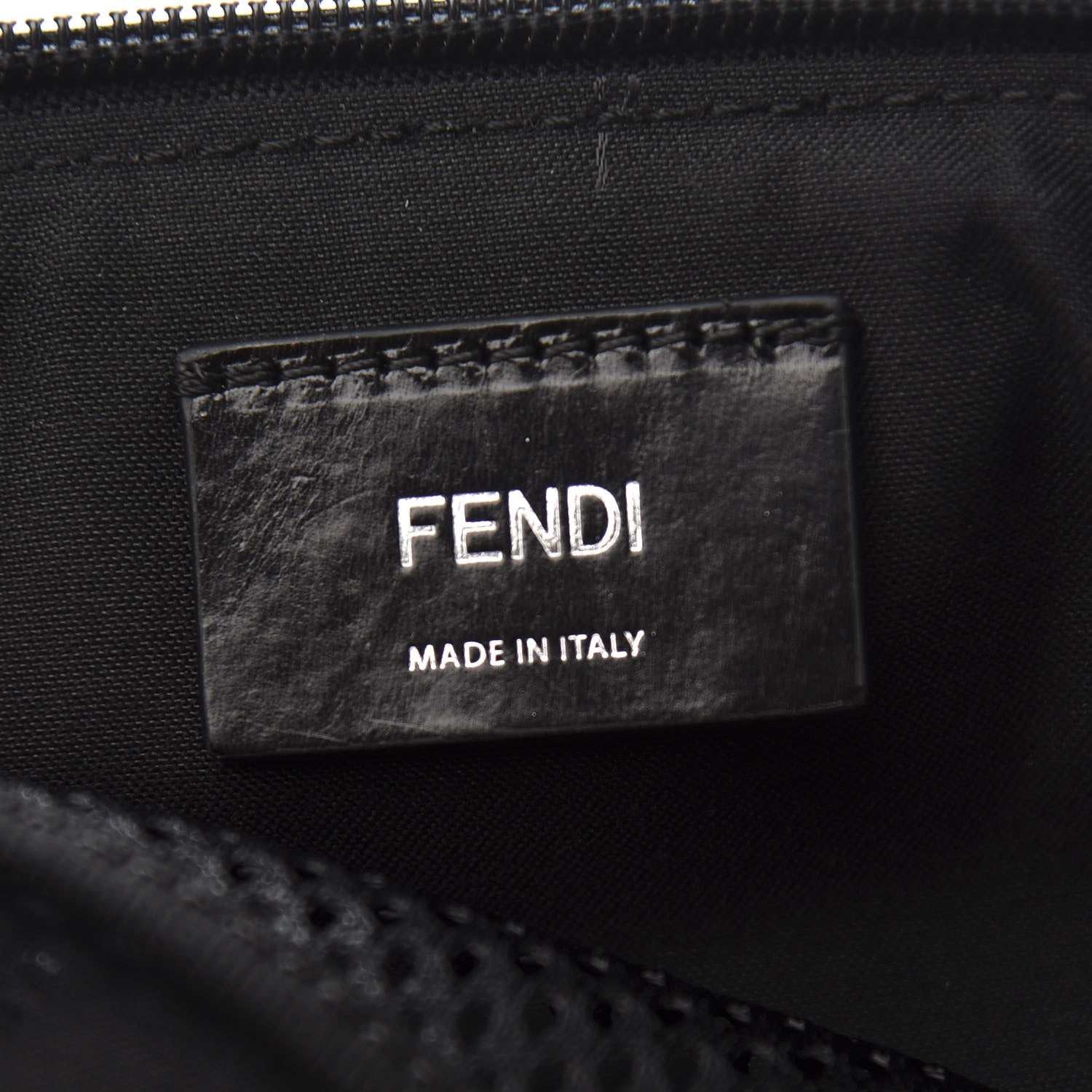 Fendi Neoprene Mesh Vitello Grace FF Pocket Belt Bag Black 6 of 10