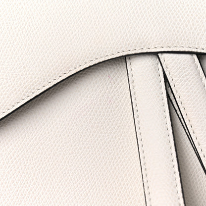 Christian Dior Grained Calfskin Saddle Bag White 13 of 18