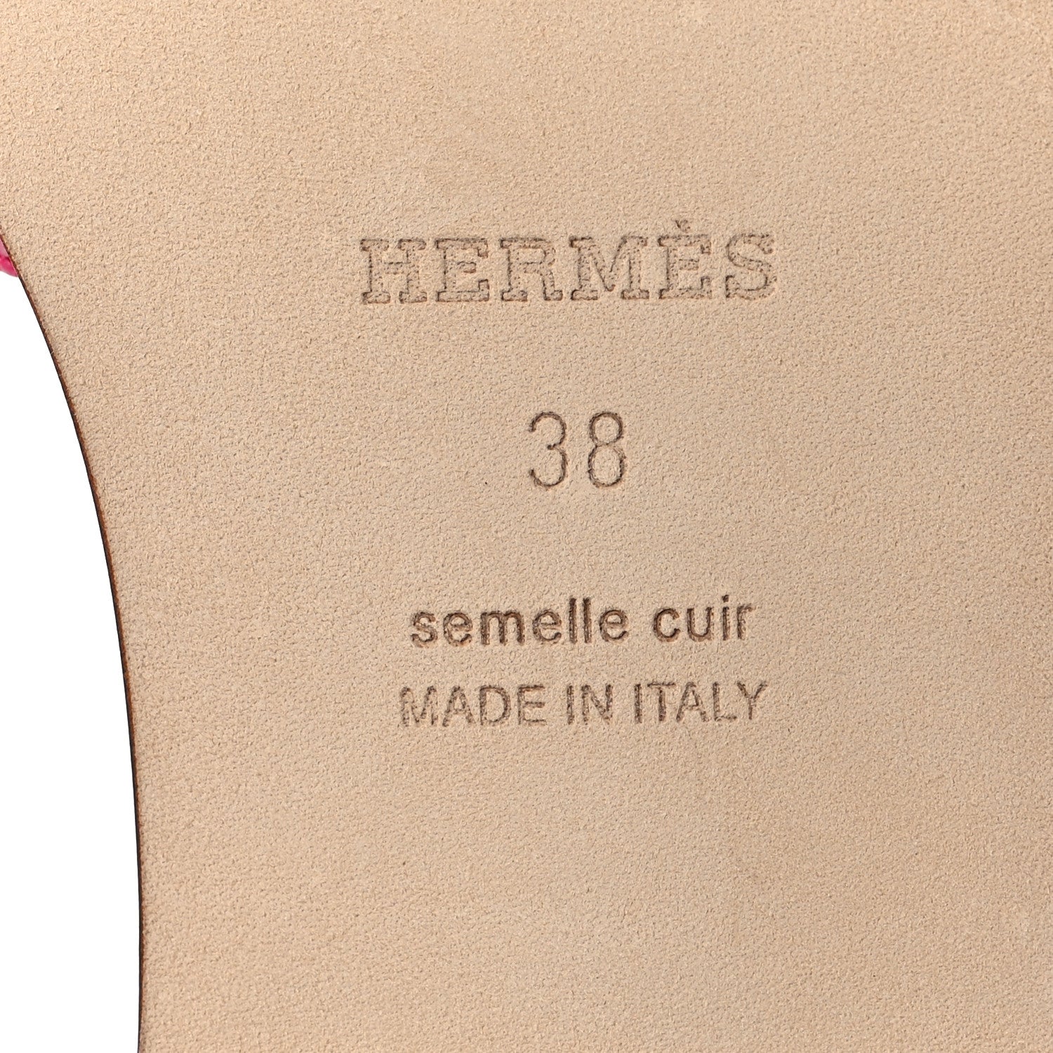 Hermes Box Calfskin Oran Sandals 38 Rose Flash Orange H 8 of 9