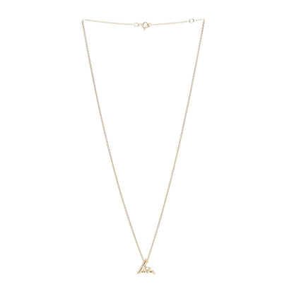 Louis Vuitton 18K Yellow Gold Diamond Small LV Volt One Pendant Necklace 3 of 6