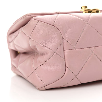 Chanel Lambskin Quilted Mini Color Match Flap Light Pink 9 of 12