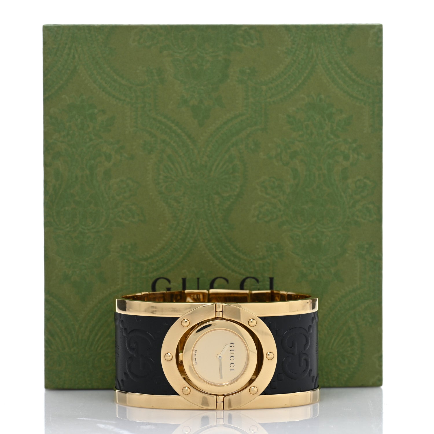 Gucci Stainless Steel Calfskin 33mm Twirl Quartz Watch 9 of 10